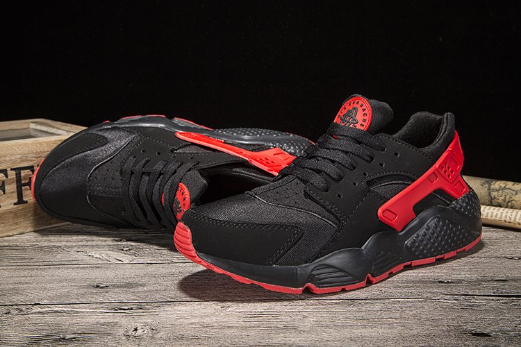 New Women Nike Air Huarache 1 Black Red Shoes